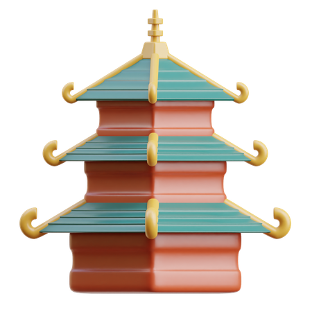 Korean Pagoda  3D Icon