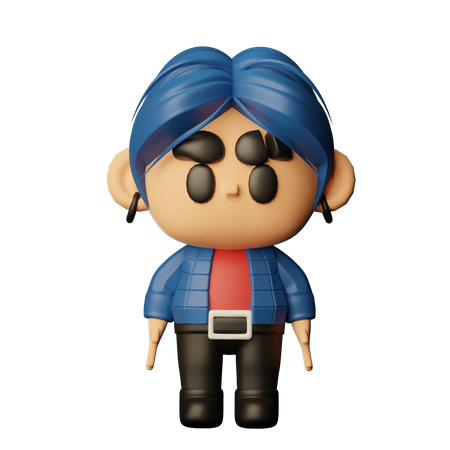 Korean Pop Singer  3D Icon