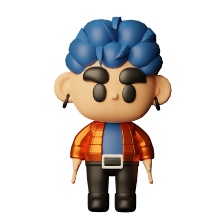 Korean Pop Singer  3D Icon