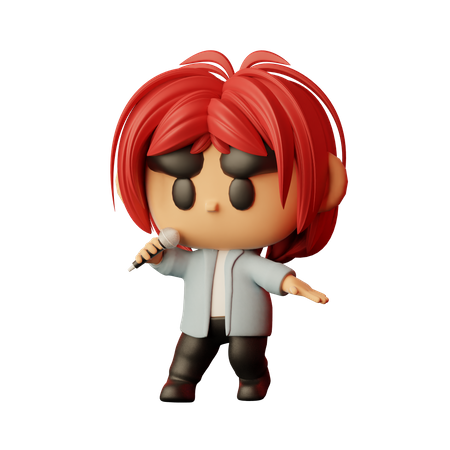 Korean Pop Singer  3D Icon