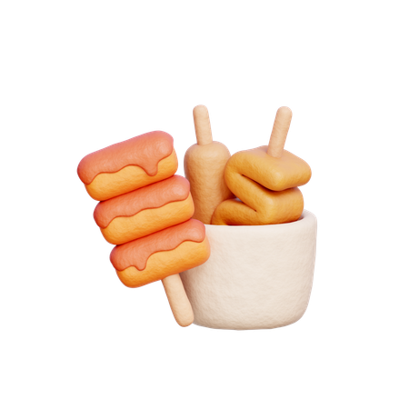 Korean Street Food  3D Icon