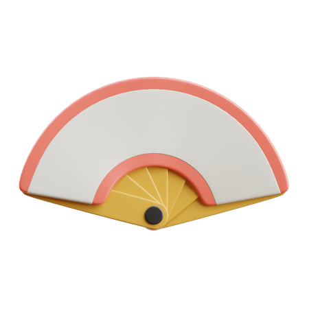 Korean Traditional Fan  3D Icon