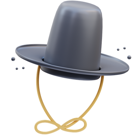 Korean Traditional Hat  3D Icon