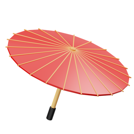 Korean Tradtional Umbrella  3D Icon