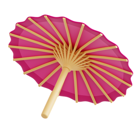 Korean Umbrella  3D Icon