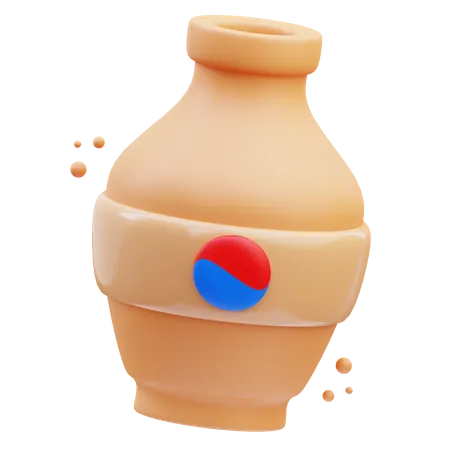 Korean Vase 3D Icon