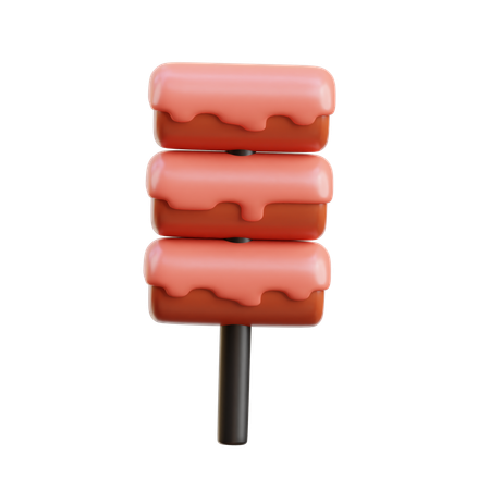 Koreanisches Tteokbokki  3D Icon