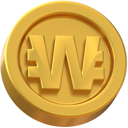 Koreanische won münze  3D Icon