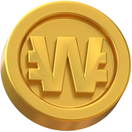 Koreanische won münze  3D Icon