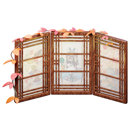 Koreanisches Fenster  3D Icon