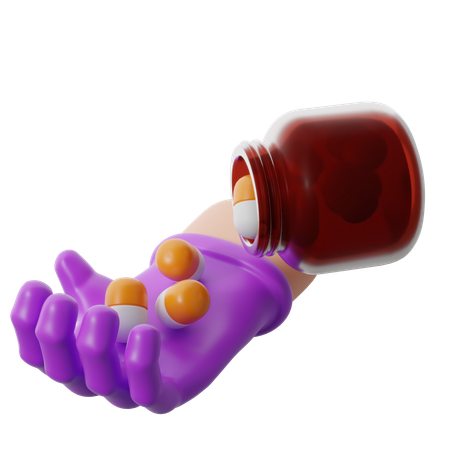 Kortikosteroidtablette zur Behandlung  3D Icon