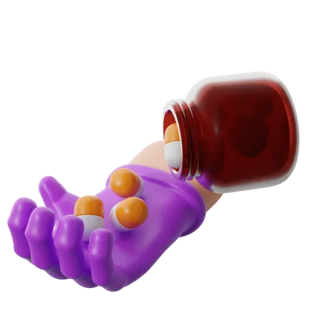 Kortikosteroidtablette zur Behandlung  3D Icon