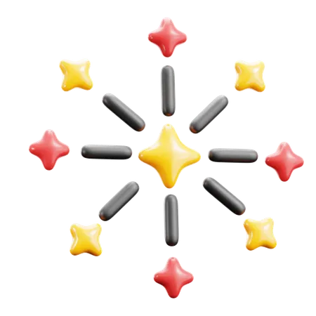 Kostenloses Feuerwerk  3D Icon