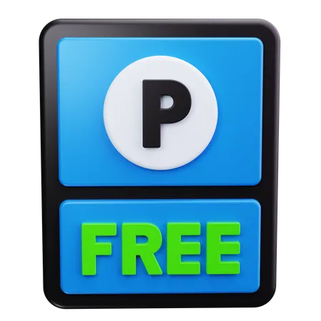 Gratis Parkplätze  3D Icon