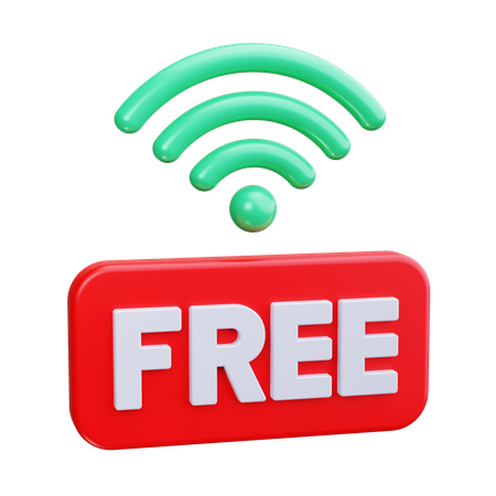 Gratis Wifi  3D Icon