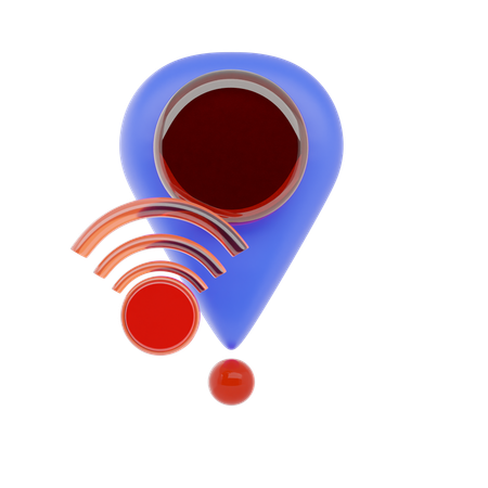 Kostenloses WLAN Standort  3D Icon