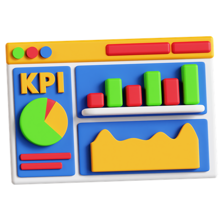 Kpi Dasboard  3D Icon