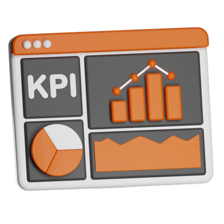 Kpi Dasboard  3D Icon