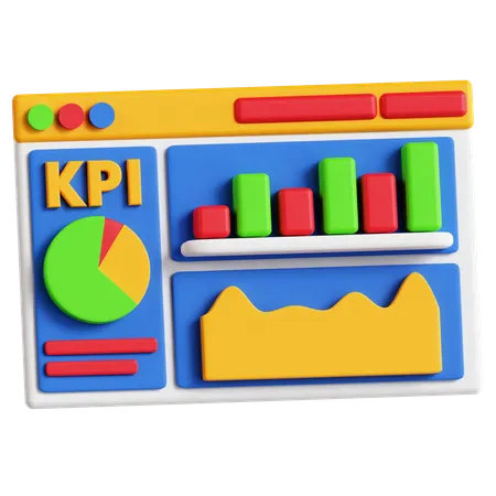 Kpi Dasboard  3D Icon