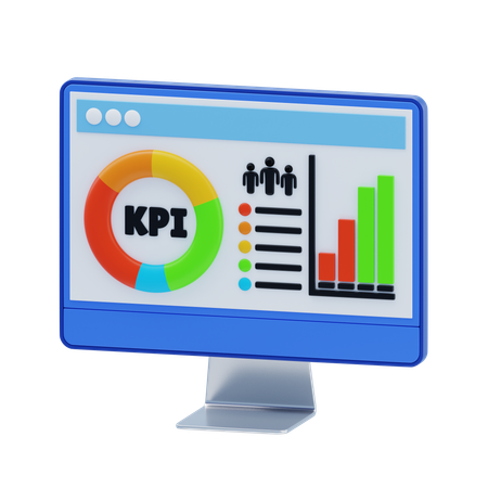 KPI Dashboard  3D Icon