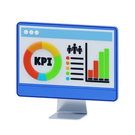 KPI Dashboard  3D Icon