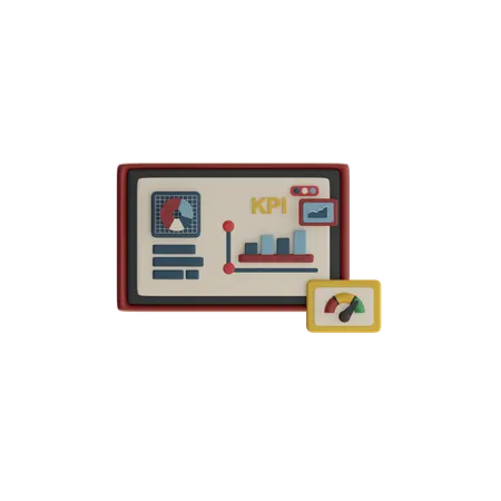 Kpi Dashboard  3D Icon