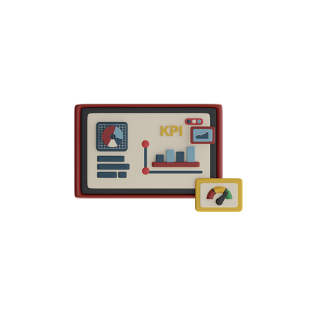 Kpi Dashboard  3D Icon