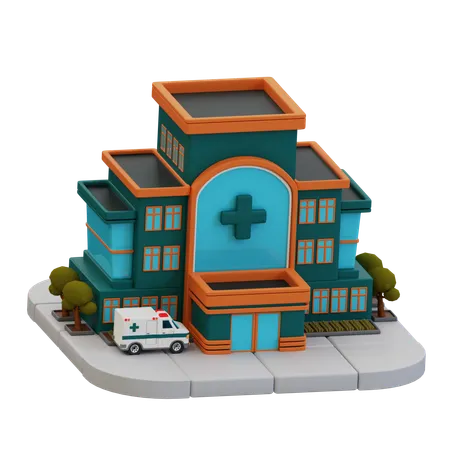 Krankenhaus  3D Icon