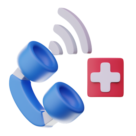 Krankenhaus anrufen  3D Icon