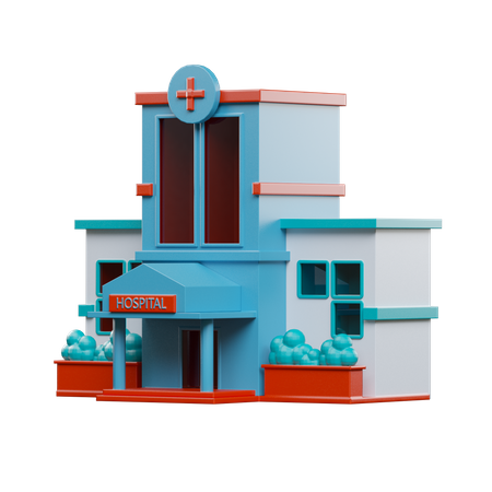 Krankenhaus  3D Illustration