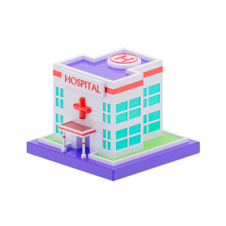 Krankenhaus  3D Illustration