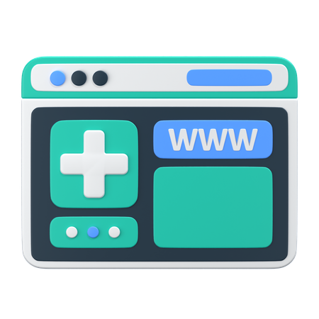 Website des Krankenhauses  3D Icon