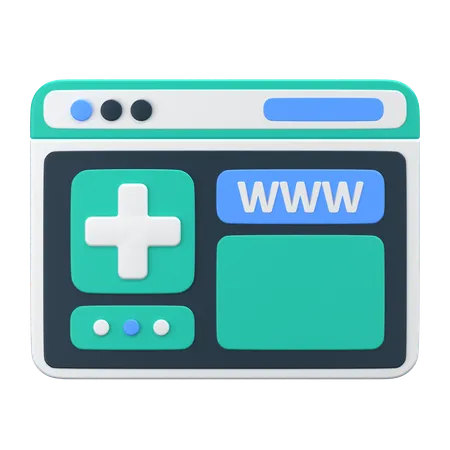 Website des Krankenhauses  3D Icon