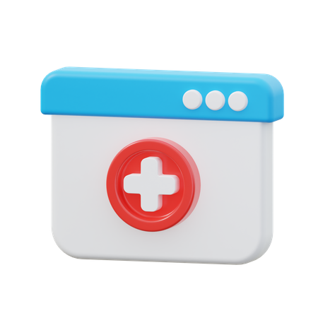 Website des Krankenhauses  3D Icon