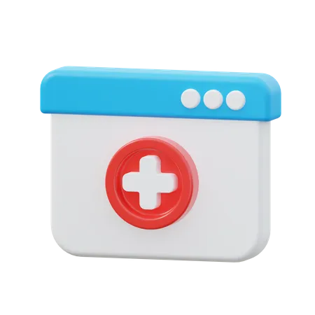 Website des Krankenhauses  3D Icon