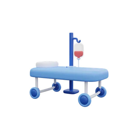 Krankenhausbett Und Kreuz Mit Medikamentenpipette 3 D Rendersymbol 3D Icon