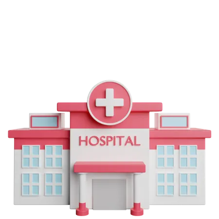 Krankenhausgebäude  3D Illustration