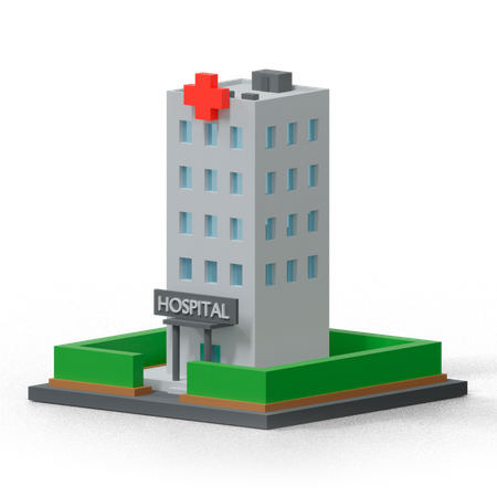 Krankenhausgebäude  3D Icon