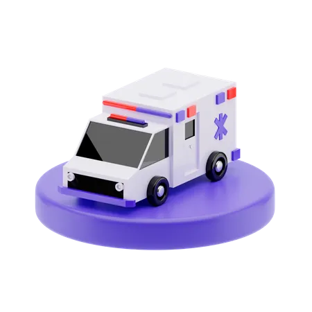 Krankenwagen  3D Illustration