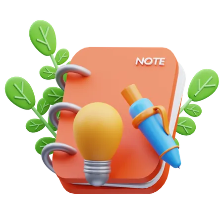 Kreative Notiz  3D Icon