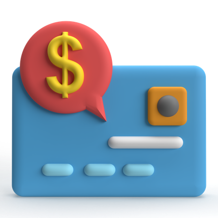 Kreditkarte, dollar  3D Icon