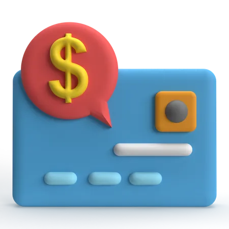 Kreditkarte, dollar  3D Icon