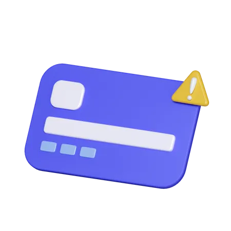 Kreditkartenwarnung  3D Icon