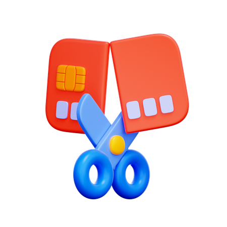 Reduzierung der Kreditkartenschulden  3D Icon