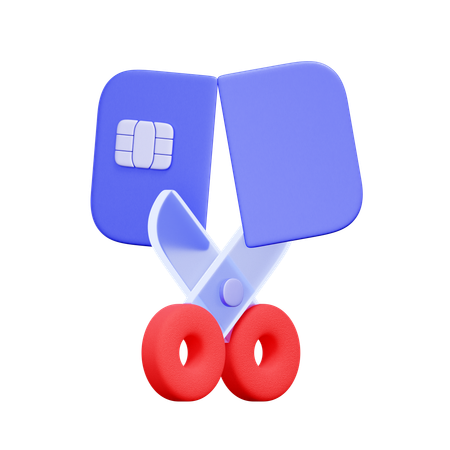 Reduzierung der Kreditkartenschulden  3D Icon