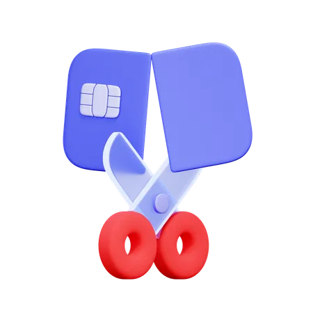 Reduzierung der Kreditkartenschulden  3D Icon