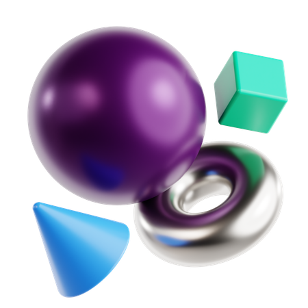 Kreis abstrakte Form  3D Icon