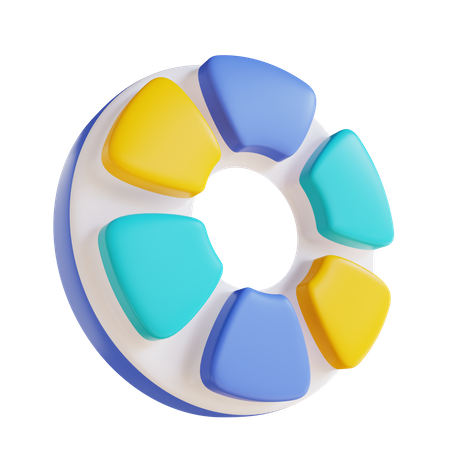 Kreis-Farbpalette  3D Icon