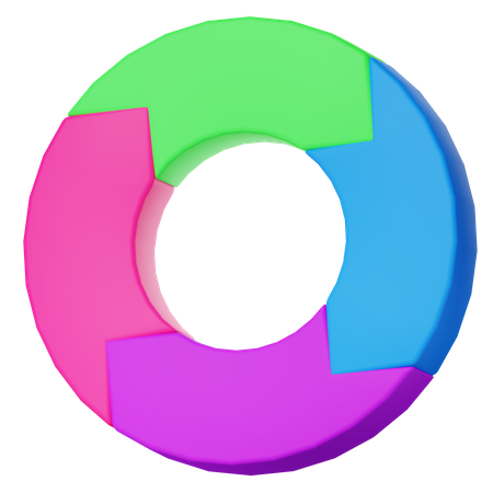 Kreisdiagramm  3D Icon