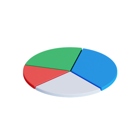 Kreisdiagramm 4  3D Icon